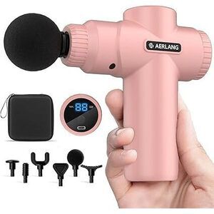 Mini Massage Gun-Pink，Muscle Deep Tissue Massager Gun, Handheld Percussion